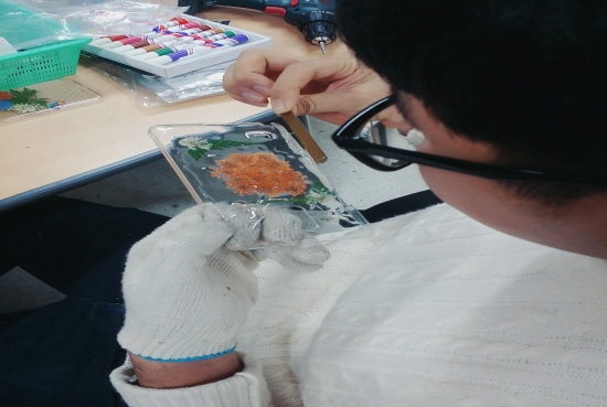 2015 원예식물 압화전시회 준비