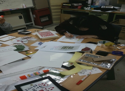 2015 원예식물 압화전시회 준비